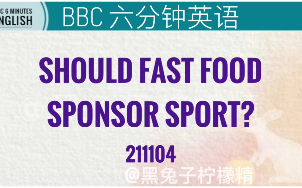 should fast food sponsor sport?