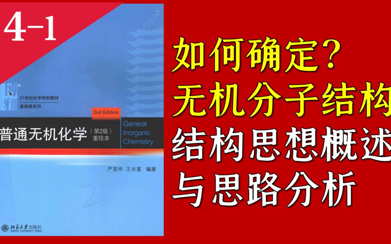 普通无机化学 L41 确定无机分子结构的过程有哪些,分析无机分子结构要注意哪些点?为什么点群思想这么重要哔哩哔哩bilibili