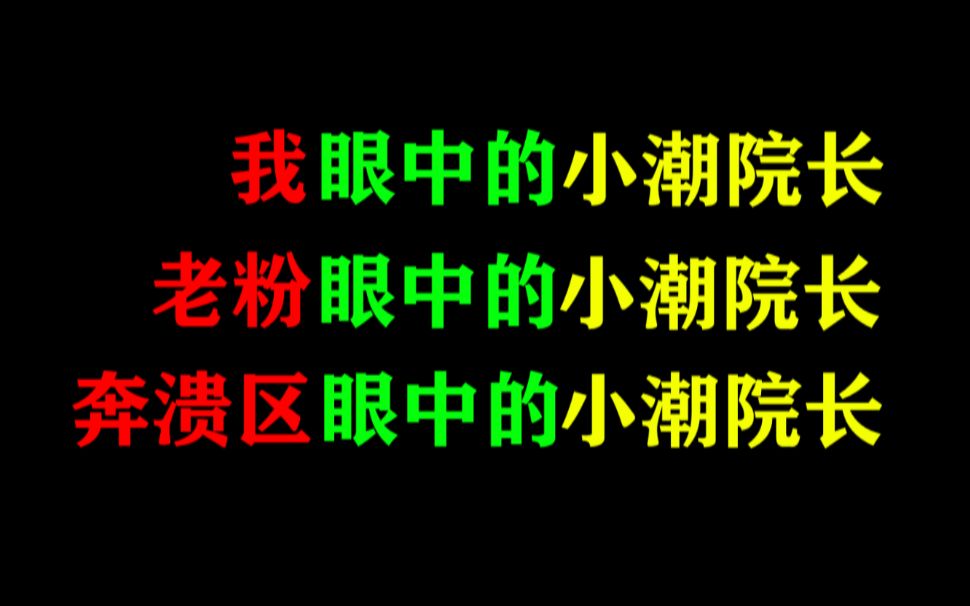 老粉眼中的小潮院长,崩溃区眼中的小潮院长,我眼中的小潮院长哔哩哔哩bilibili