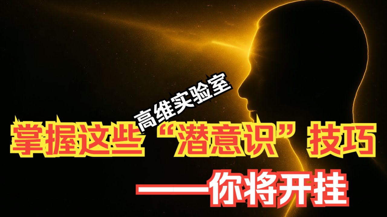 掌握这些“潜意识”技巧，你将开挂（详细指导-双语配音）