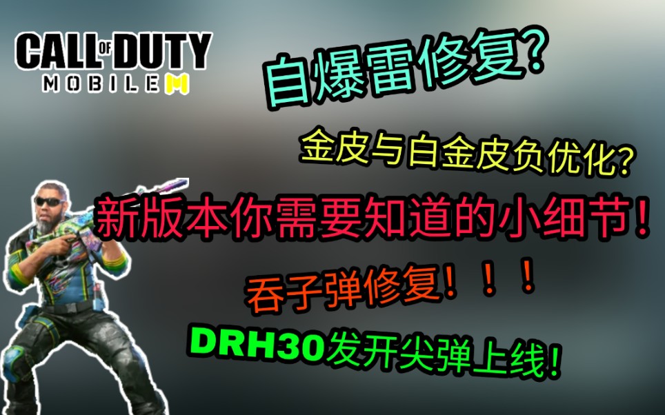 自爆雷修复!吞子弹修复!优化AN94持枪FOV!版本更新你需要知道的一些小细节!【使命召唤手游】哔哩哔哩bilibili使命召唤