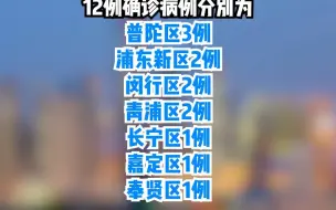 上海新增社会面12例本土确诊病例 2例无症状感染者 12个区域划为高风险区