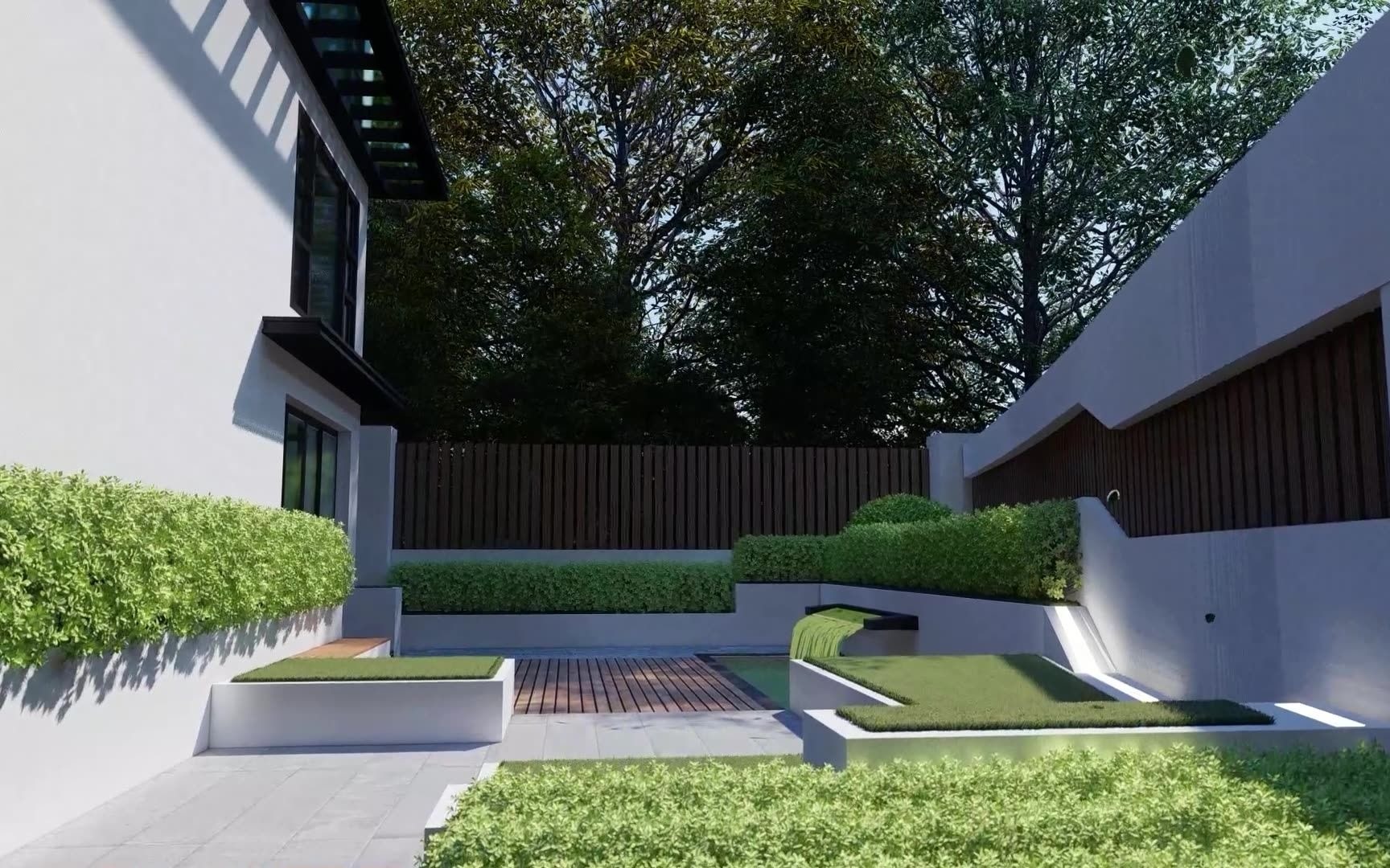 斜影流光-----现代风庭院设计#lumion