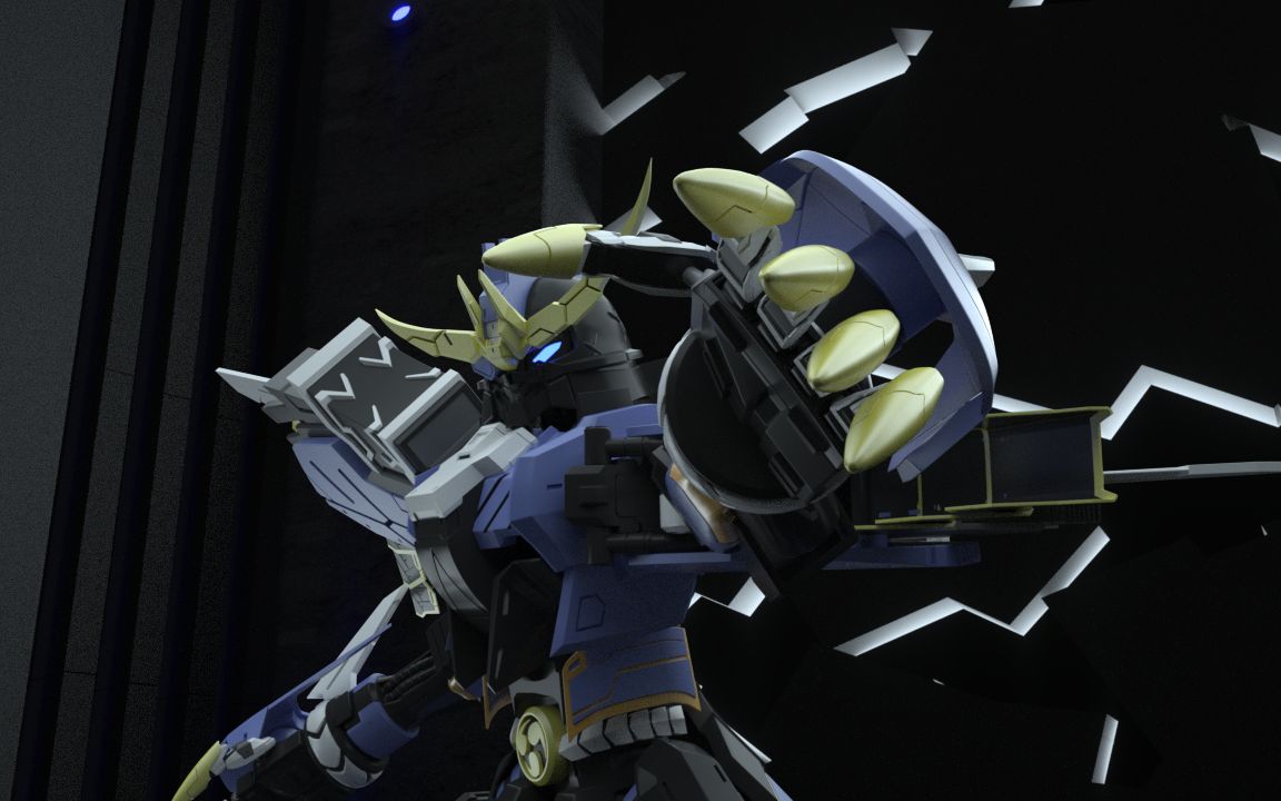 高达伊达政宗gk模型展示动画