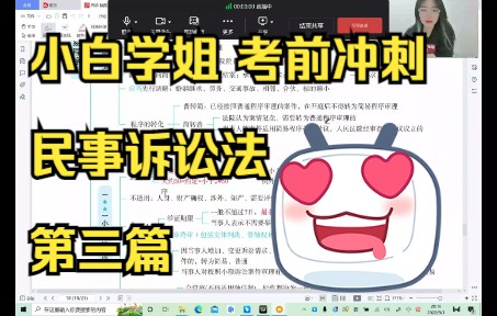 [图]小白学姐 22法考 考前冲刺 民事诉讼法 体系快速串接知识点 第三篇