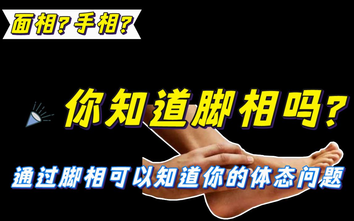 手相?面相会看,那么脚相也有很多秘密,通过脚相可以知道你的体态问题哔哩哔哩bilibili