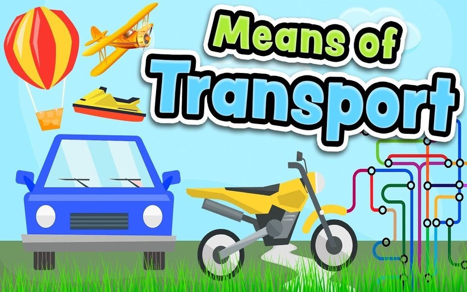 [图]启蒙英语 交通工具的英文词汇 儿童英语课程 Means of transport in English for kids