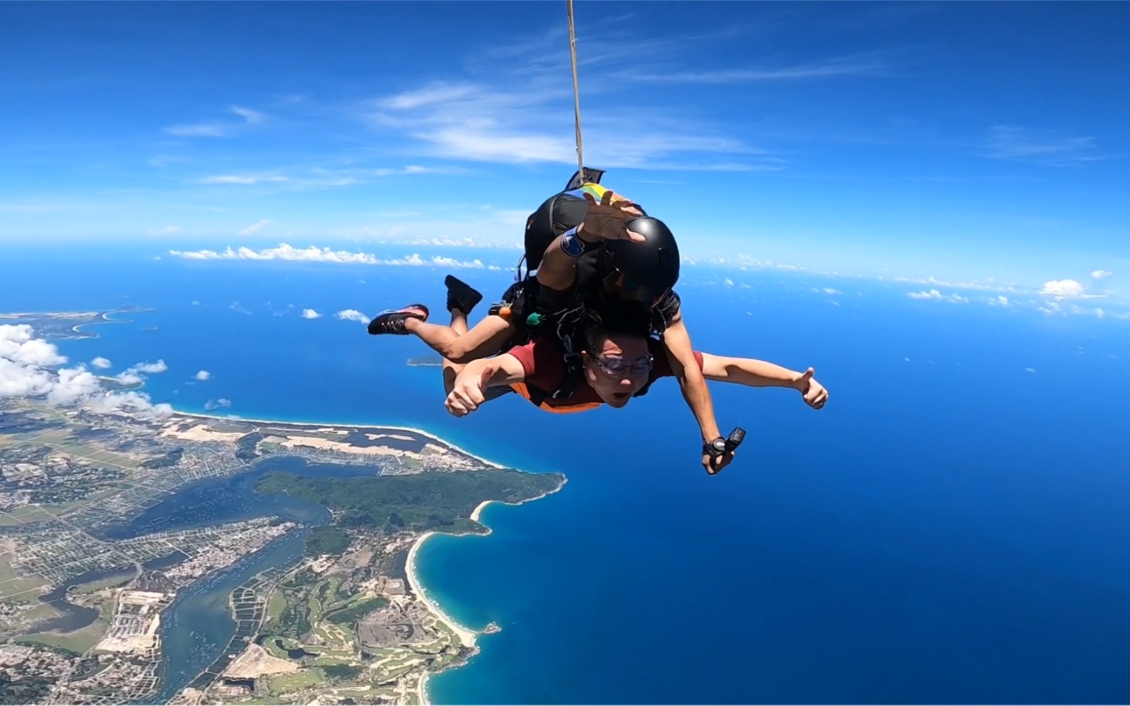 跳伞skydiving 海南万宁4000米海景跳伞