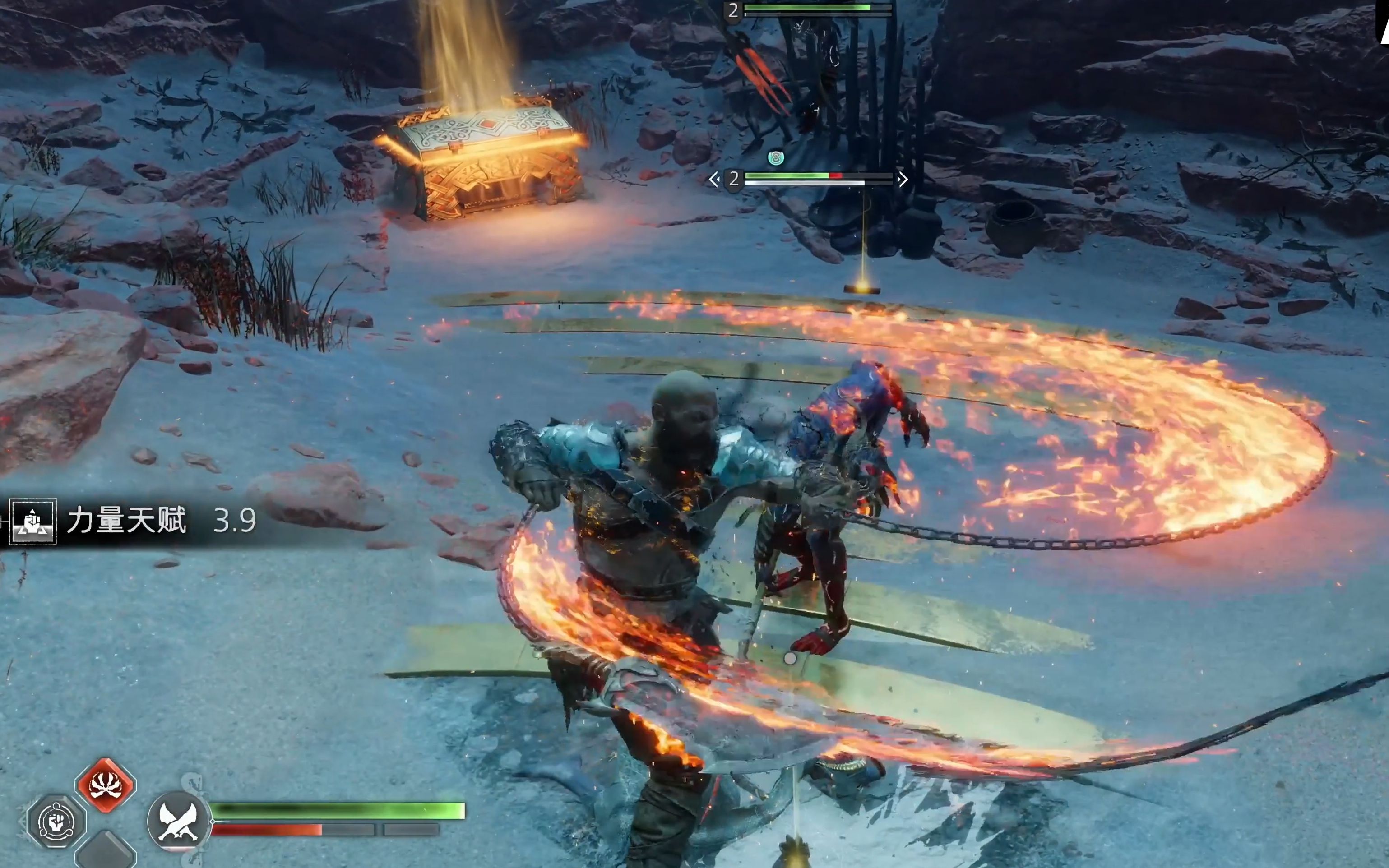 《战神5:诸神黄昏》战神难度平民无伤打法