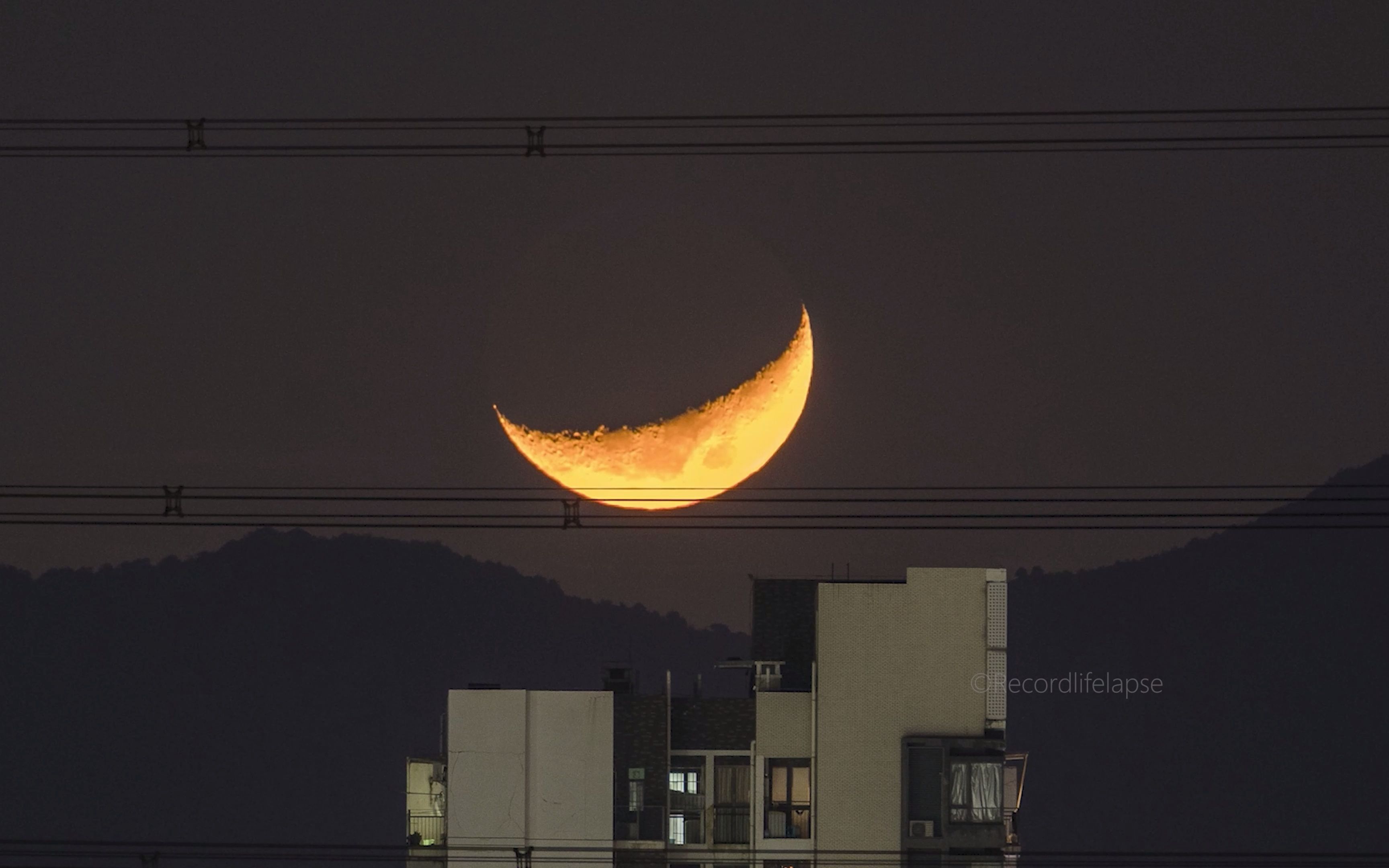 [图]日，月，星空与晚霞