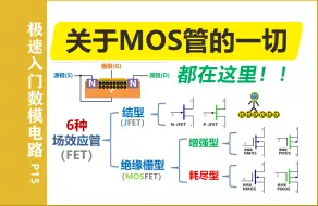 Скачать видео: 关于MOS管的一切都在这里！MOS管和三极管的区别【极速入门数模电路P15】