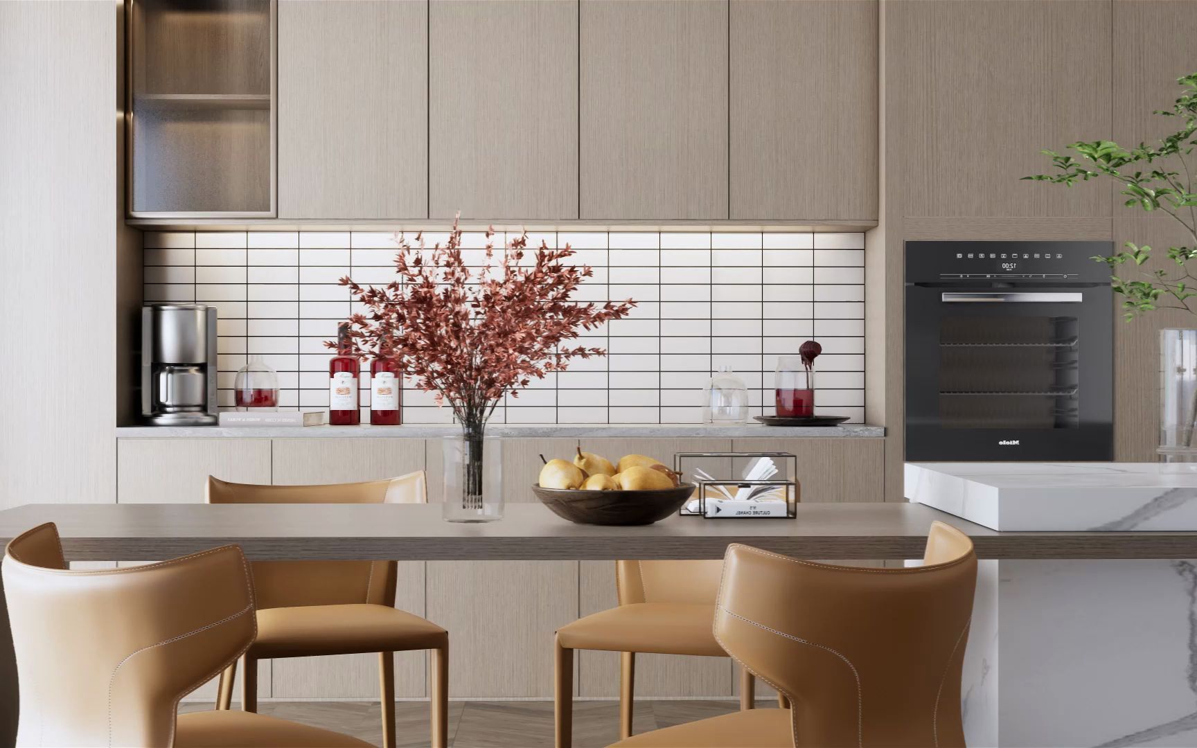 【su建模 enscape渲染】现代流行款餐厅设计