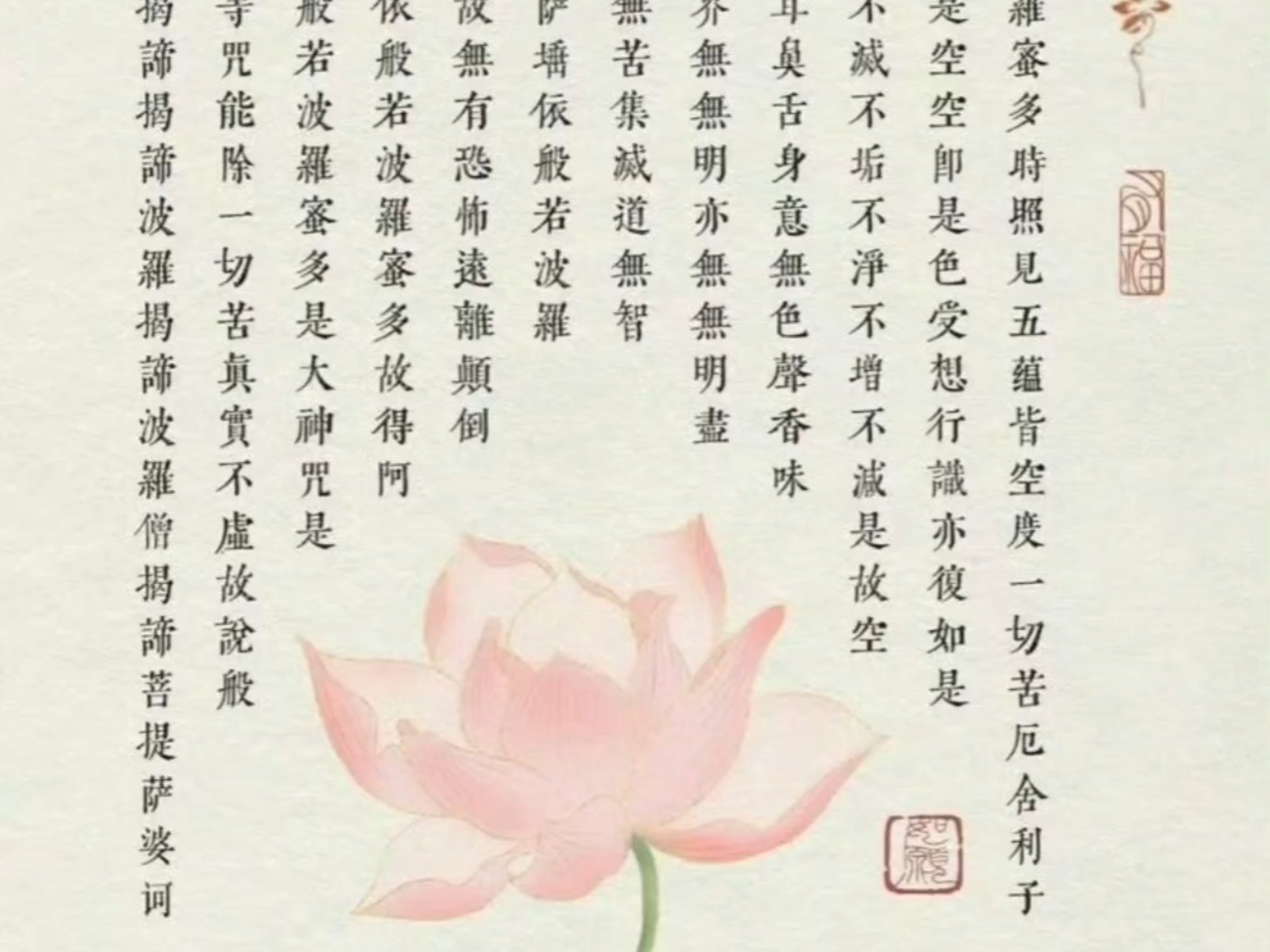 般若波罗蜜多心经