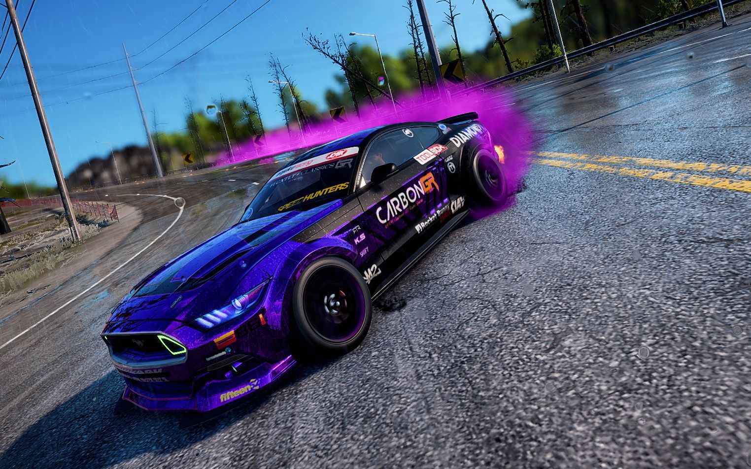 极品飞车21日常跑图福特野马mustanggt哥伦比亚前后外倾角拉满