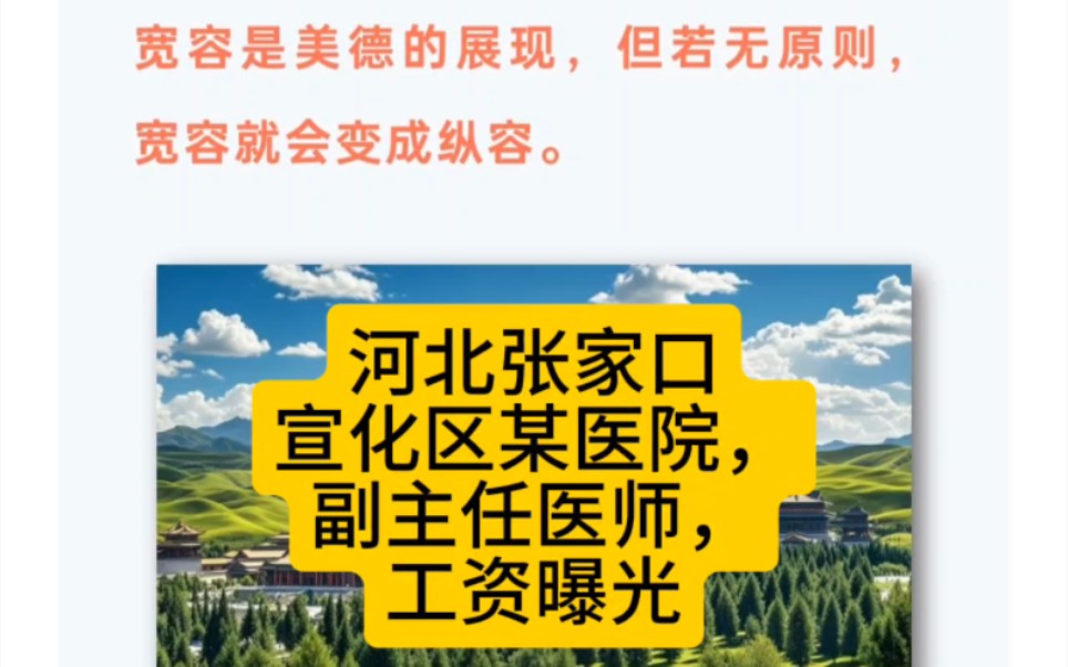 河北张家口宣化区某医院,副主任医师,工资曝光哔哩哔哩bilibili