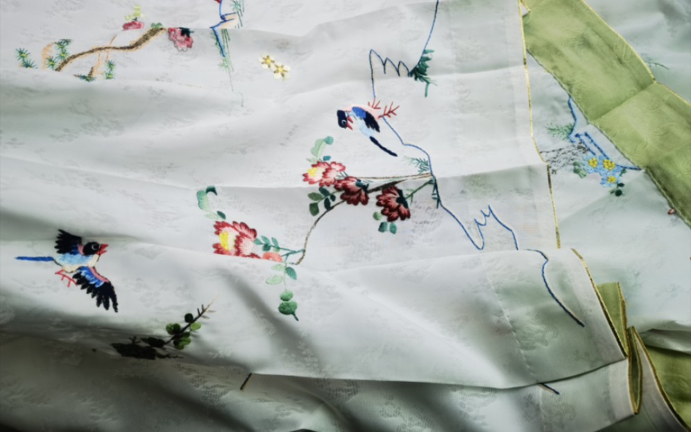 朱碧仿孔府花鸟裙开箱