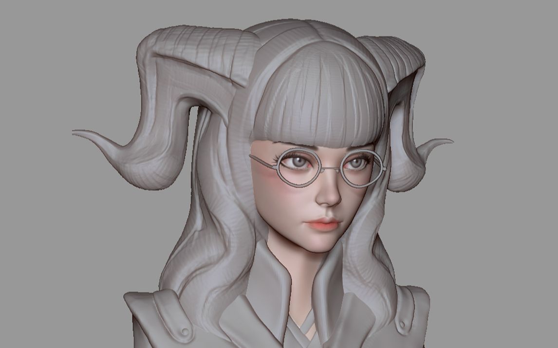 【zbrush】神仙颜值!超美小姐姐满足你对3D建模的所有幻想哔哩哔哩bilibili