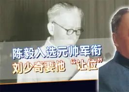 Download Video: 1955年陈毅入选元帅，刘少奇带头反对，坚持让他给一人“让位”