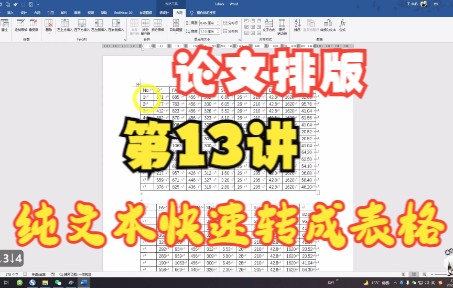 【论文排版】第13讲—纯文本数据快速转成表格哔哩哔哩bilibili
