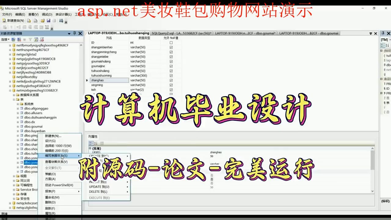 【计算机毕设项目】asp.net美妆鞋包购物网站(附源码+论文+部署),可完美运行哔哩哔哩bilibili