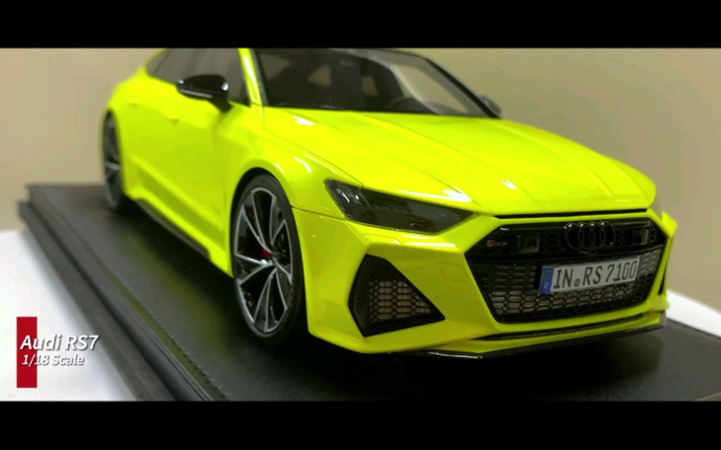 mh 奥迪 rs7 sportback (2020)1/18树脂汽车模型--荧光绿