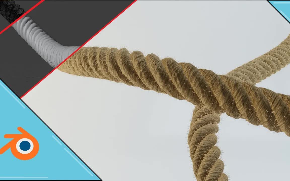 iblender中文版插件 制作逼真的绳子 how to make realistic rope