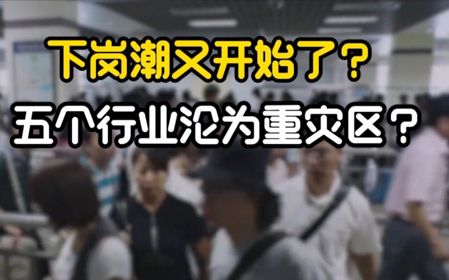 下岗潮又开始了?五个行业沦为“重灾区”?哔哩哔哩bilibili