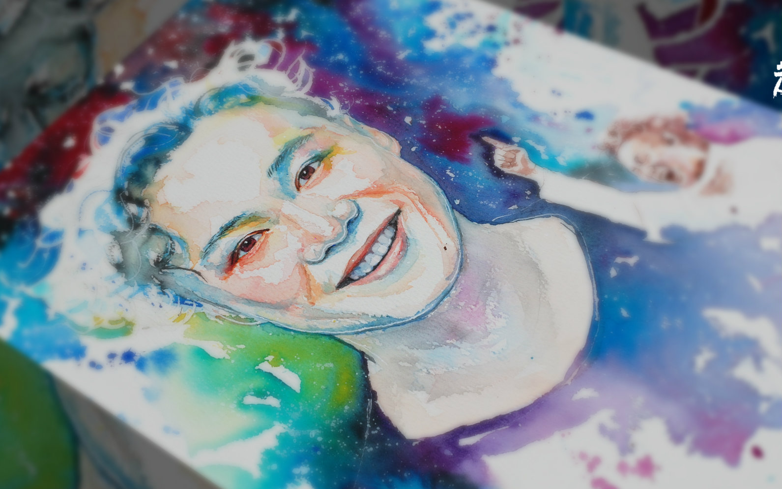 【水彩】陈奕迅727生日快乐!白大叔手绘系列 绘画过程