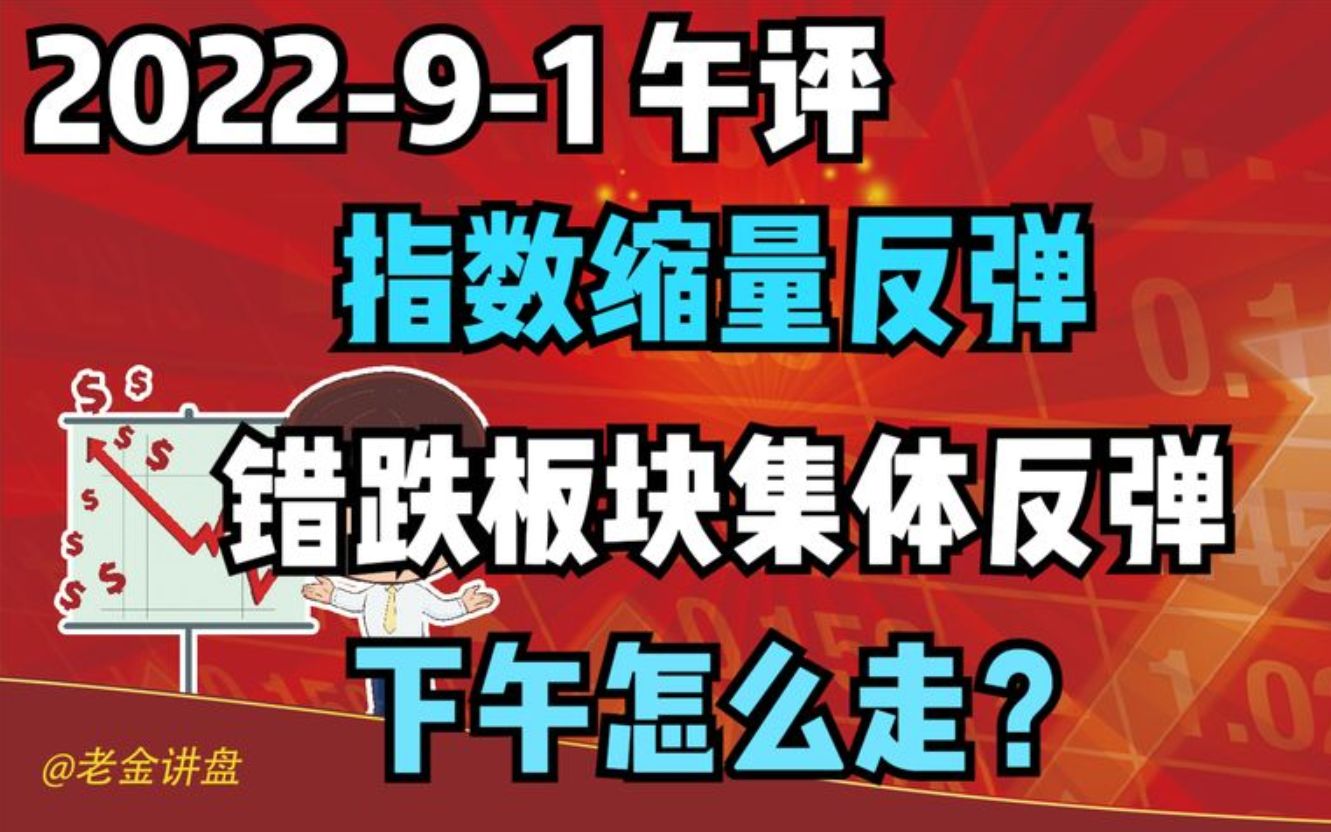 [图]【2022-9-1 午间点评 独家解读】指数缩量反弹，错跌板块集体反弹，下午怎么走？