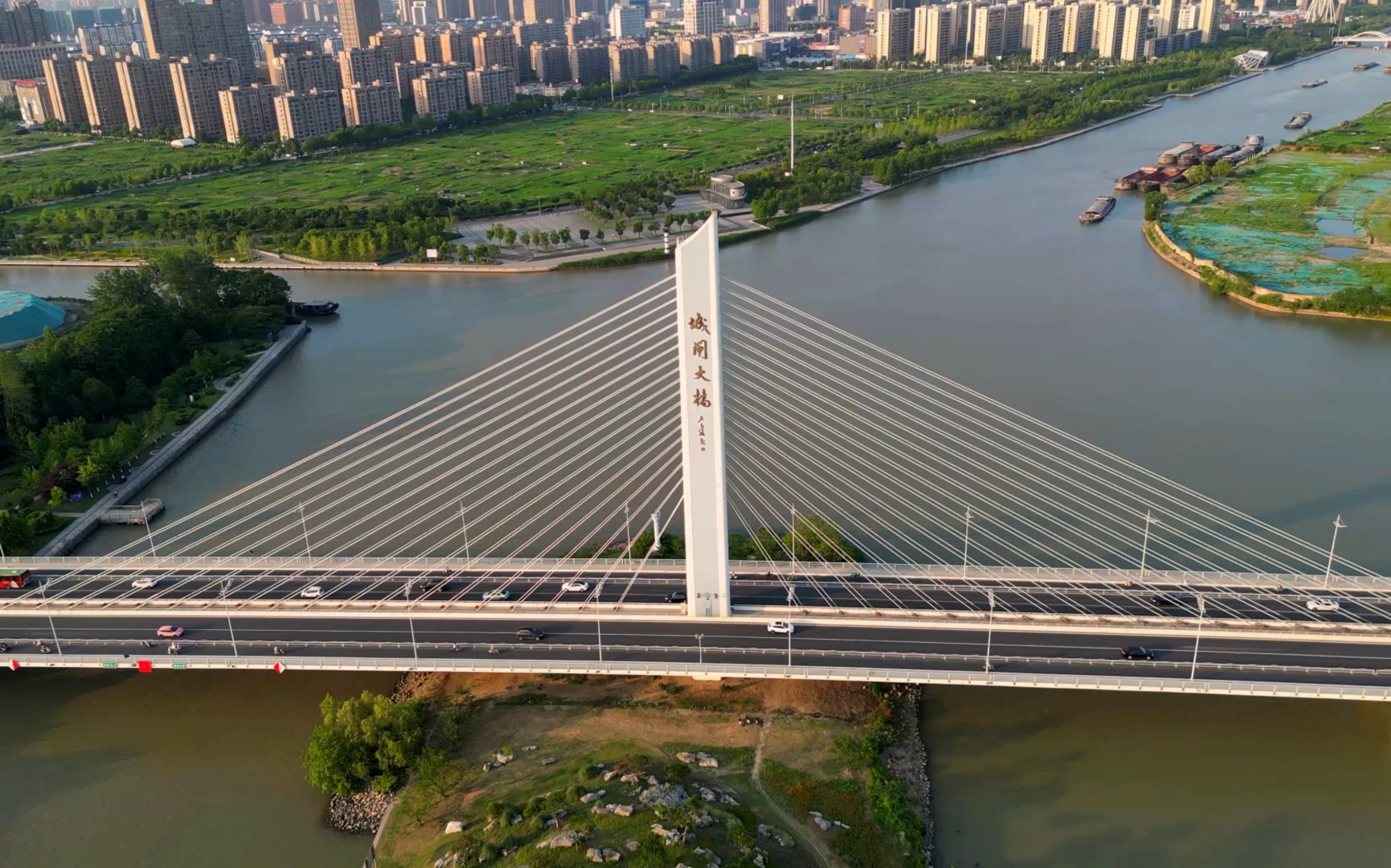 航拍南通城闸大桥_哔哩哔哩_bilibili