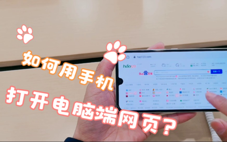 【华为手机教程】怎样用手机浏览器打开电脑端网页?打开时字太小了怎么办?(一梦科技)哔哩哔哩bilibili