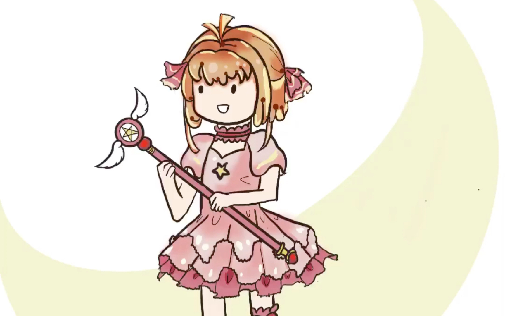 临摹一个q版小樱_哔哩哔哩 (゜-゜)つロ 干杯~-bilibili