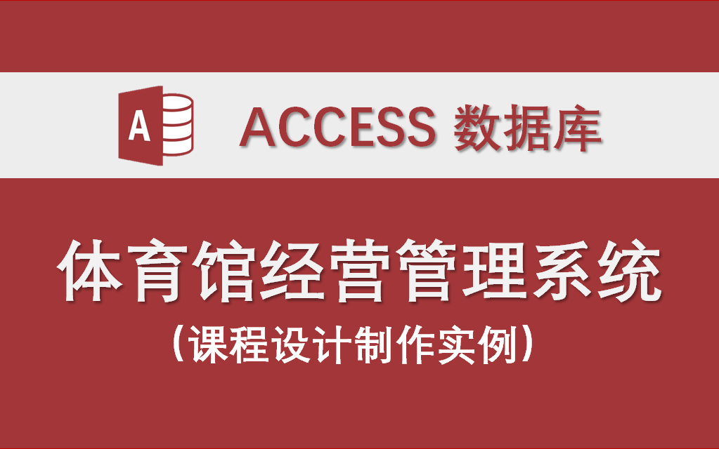 【体育馆经营管理】Access数据库系统设计制作实例 课程设计 课件 文件 设计报告 宏哔哩哔哩bilibili