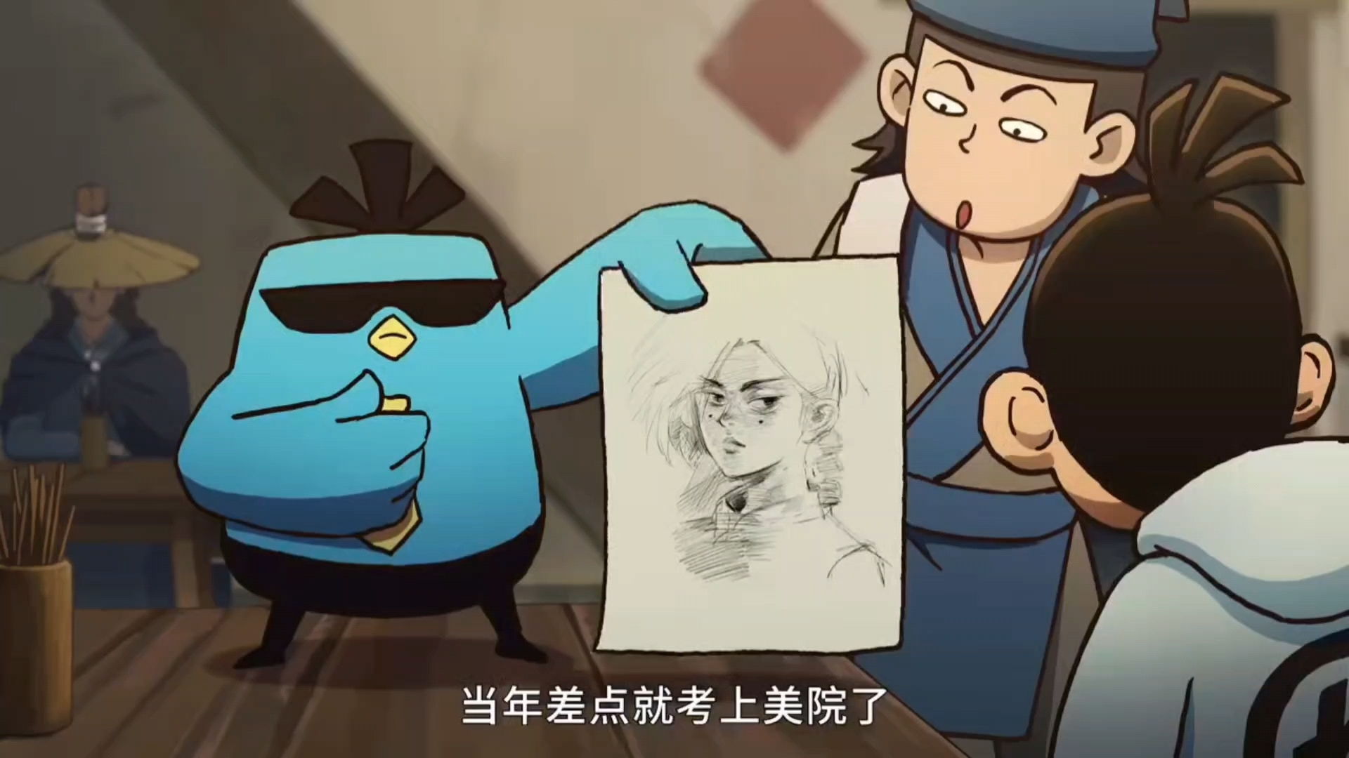 梅花十三的三种画风,鸡大宝:我当年差点就可以上美院了