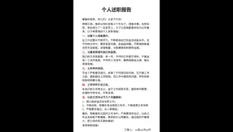 个人述职报告
