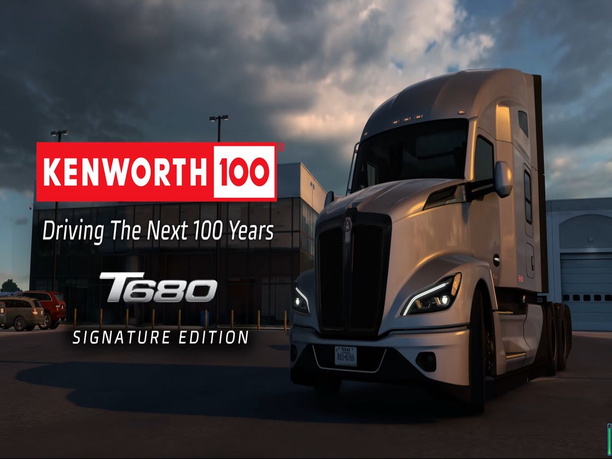 美國卡車模擬~新車kenworth(肯沃斯) t680 百年紀念款00駕駛體驗