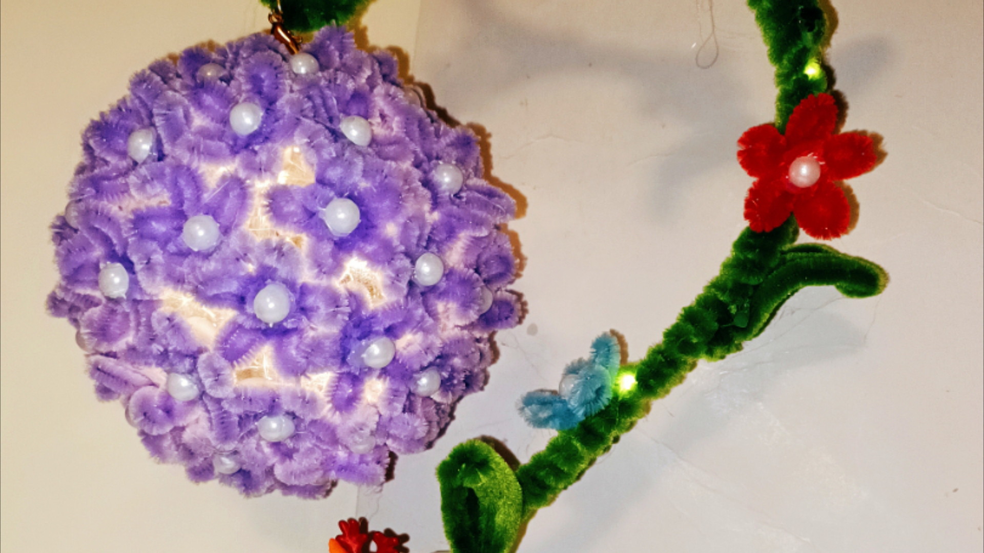 扭扭棒手工制作:绣球花灯