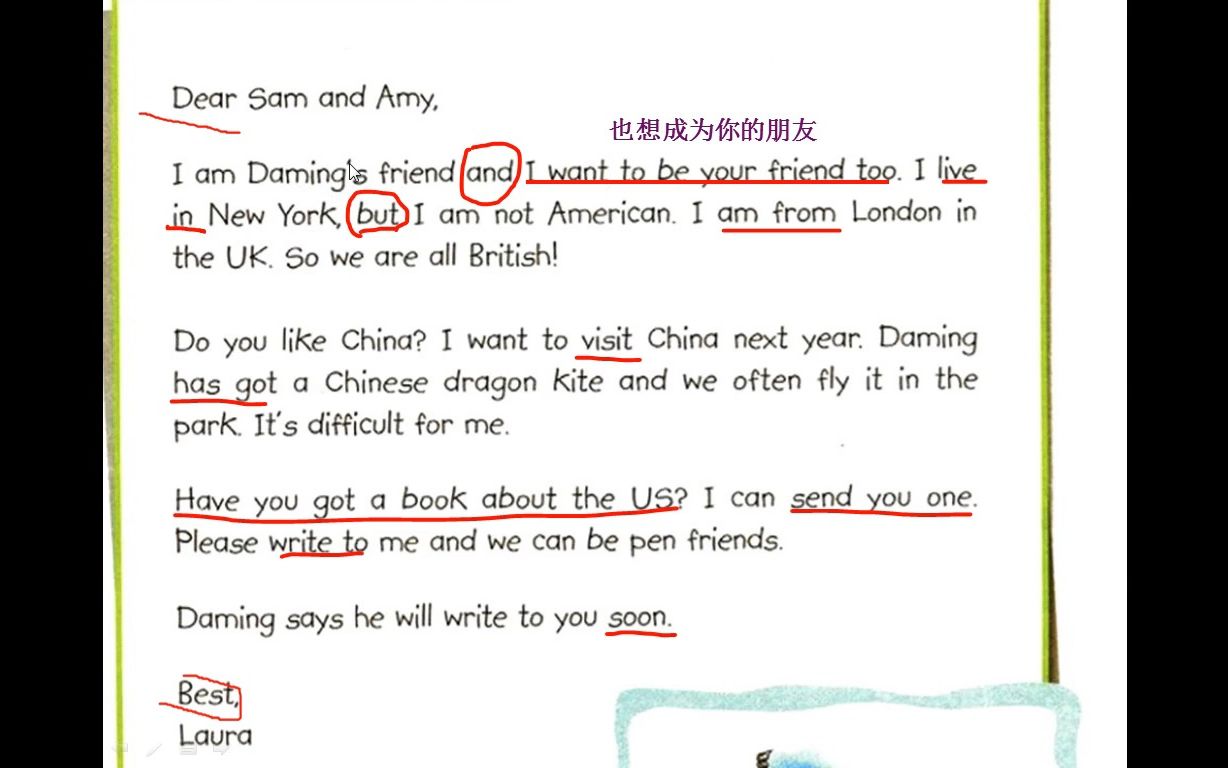 [图]外研版小学英语六年级上册Module6Unit1-You've-got-a-letter-from-New-York