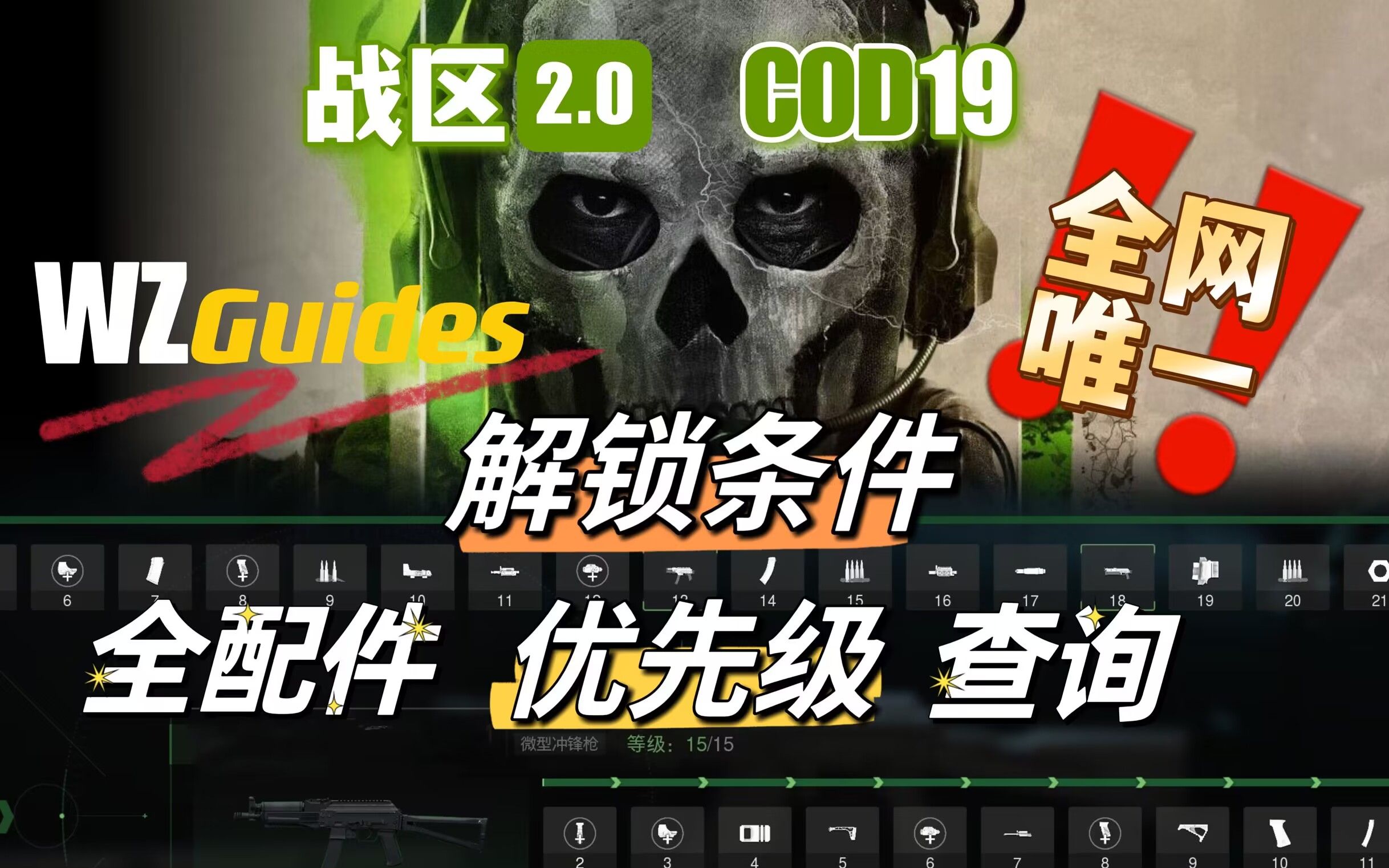 「战区2|COD19」全配件解锁优先级、解锁条件查询,太方便了!网络游戏热门视频