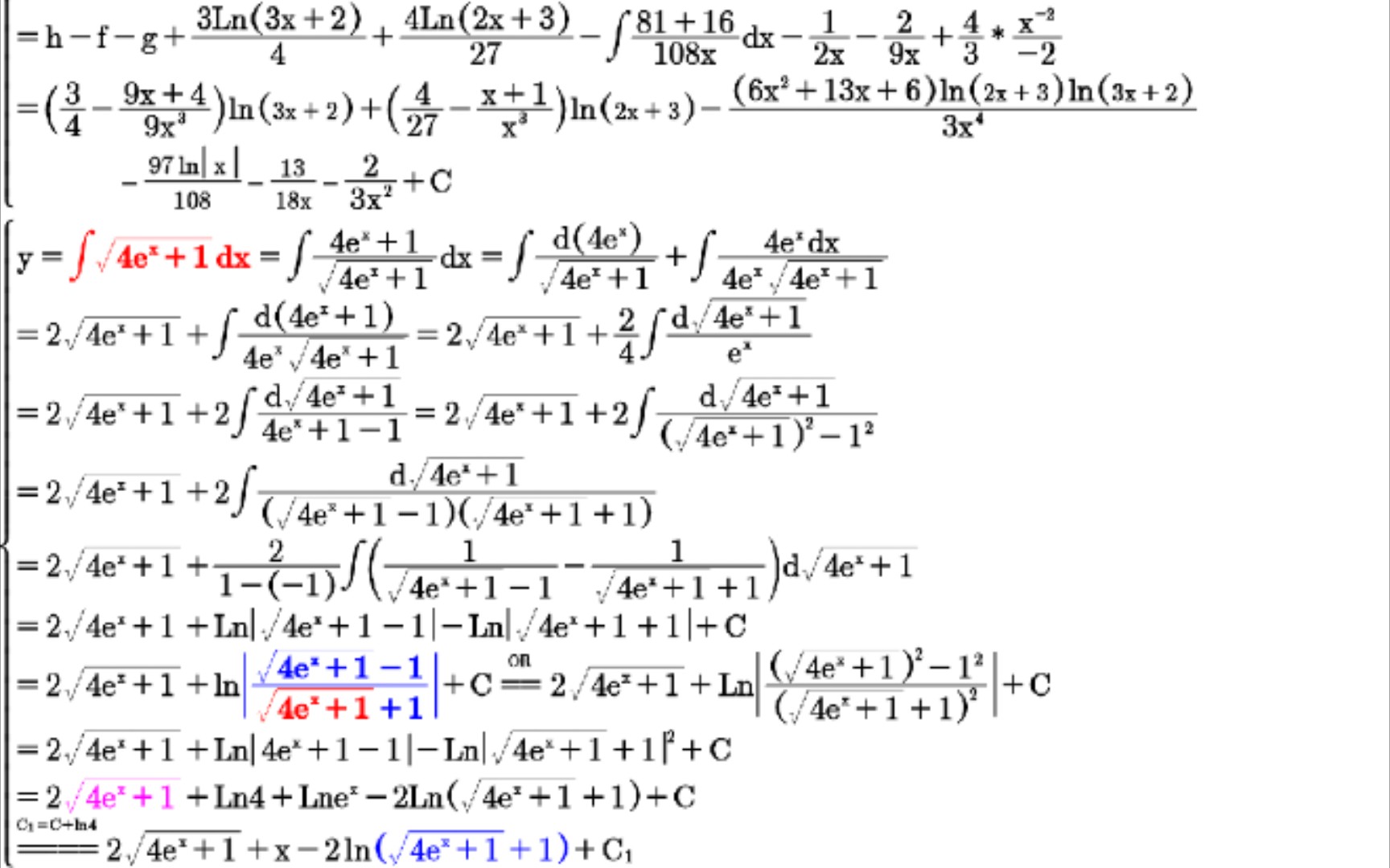 高等数学分析微积分calculus:∫sqrt(4*(e^x)+1)dx.【考研数学不定积分】.#HLWRC高数#.哔哩哔哩bilibili