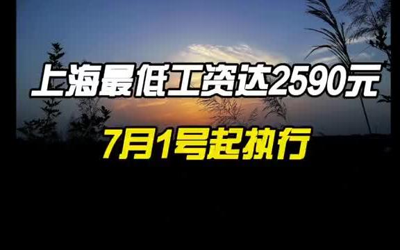 上海调整最低工资达2590元哔哩哔哩bilibili