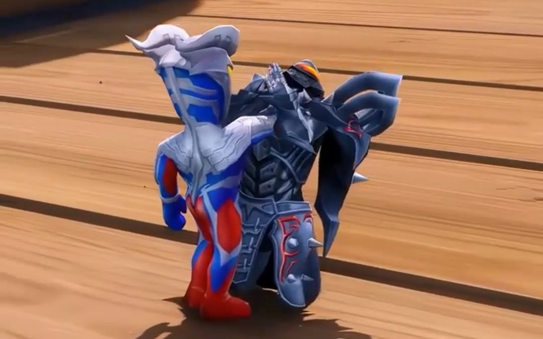 小赛罗带领奥特曼闯入怪兽城堡,怪兽被打得四处逃窜