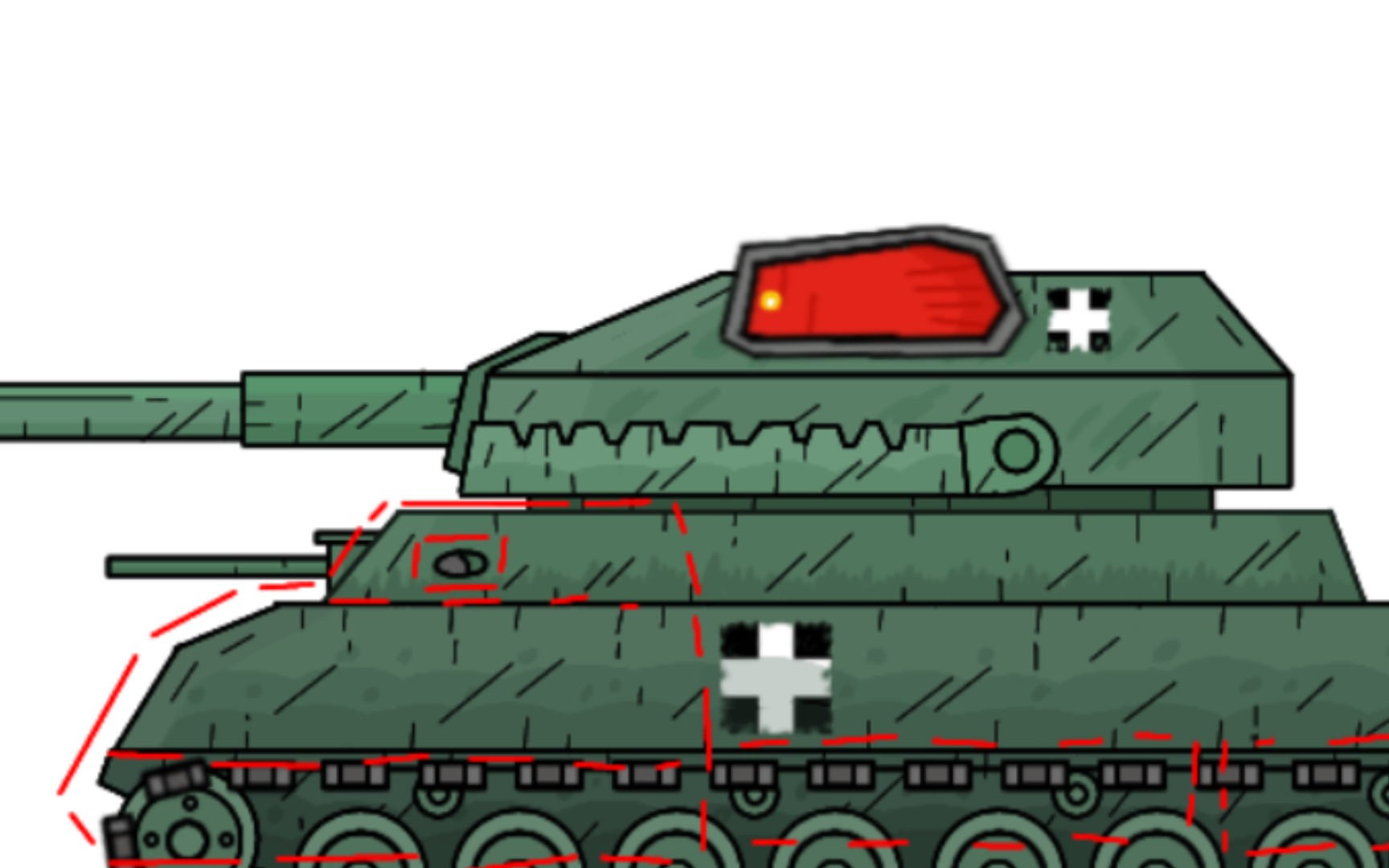 【坦克动画/绘画】"匈牙利巨鼠p700" 没有图纸怎么办?照猫画虎!