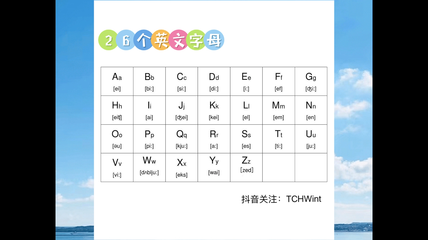 学习英语零基础26个英文字母和48个国际音标哔哩哔哩bilibili