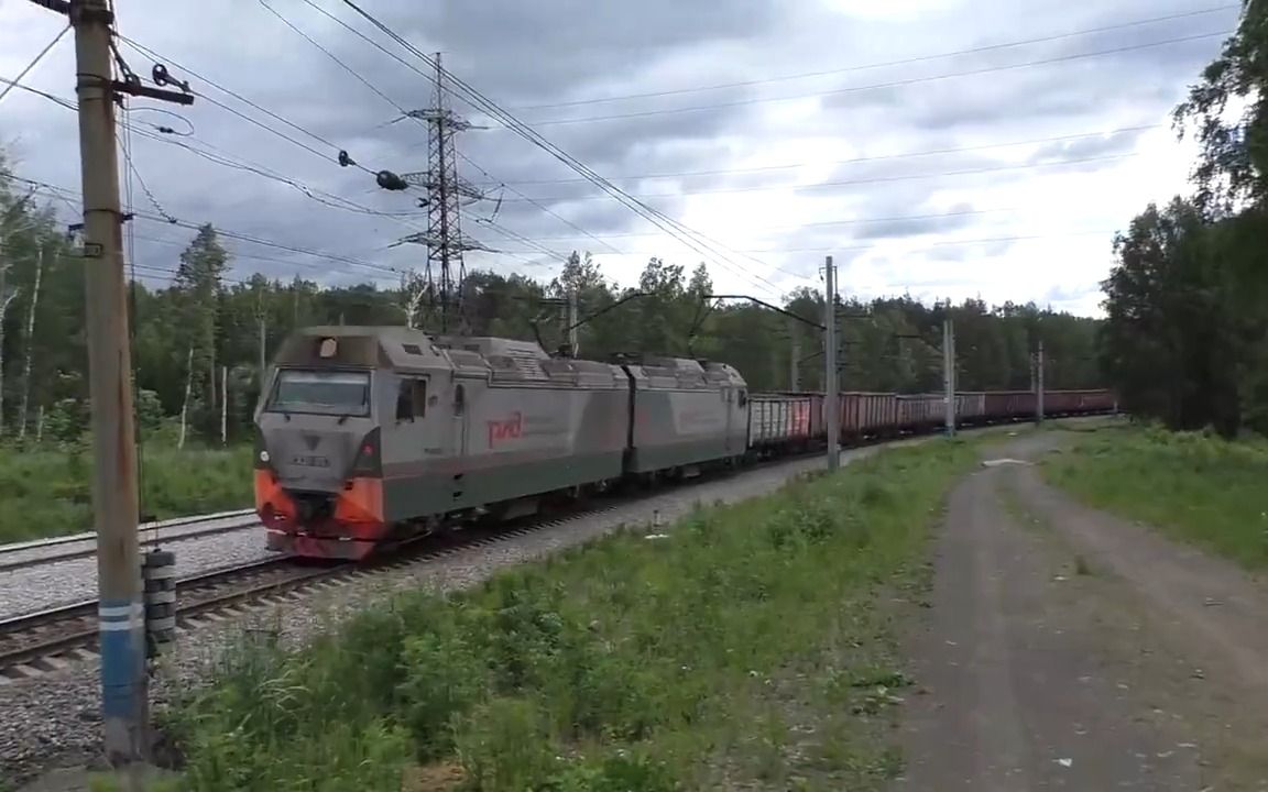 电力机车 2es10-007 花岗岩货运列车