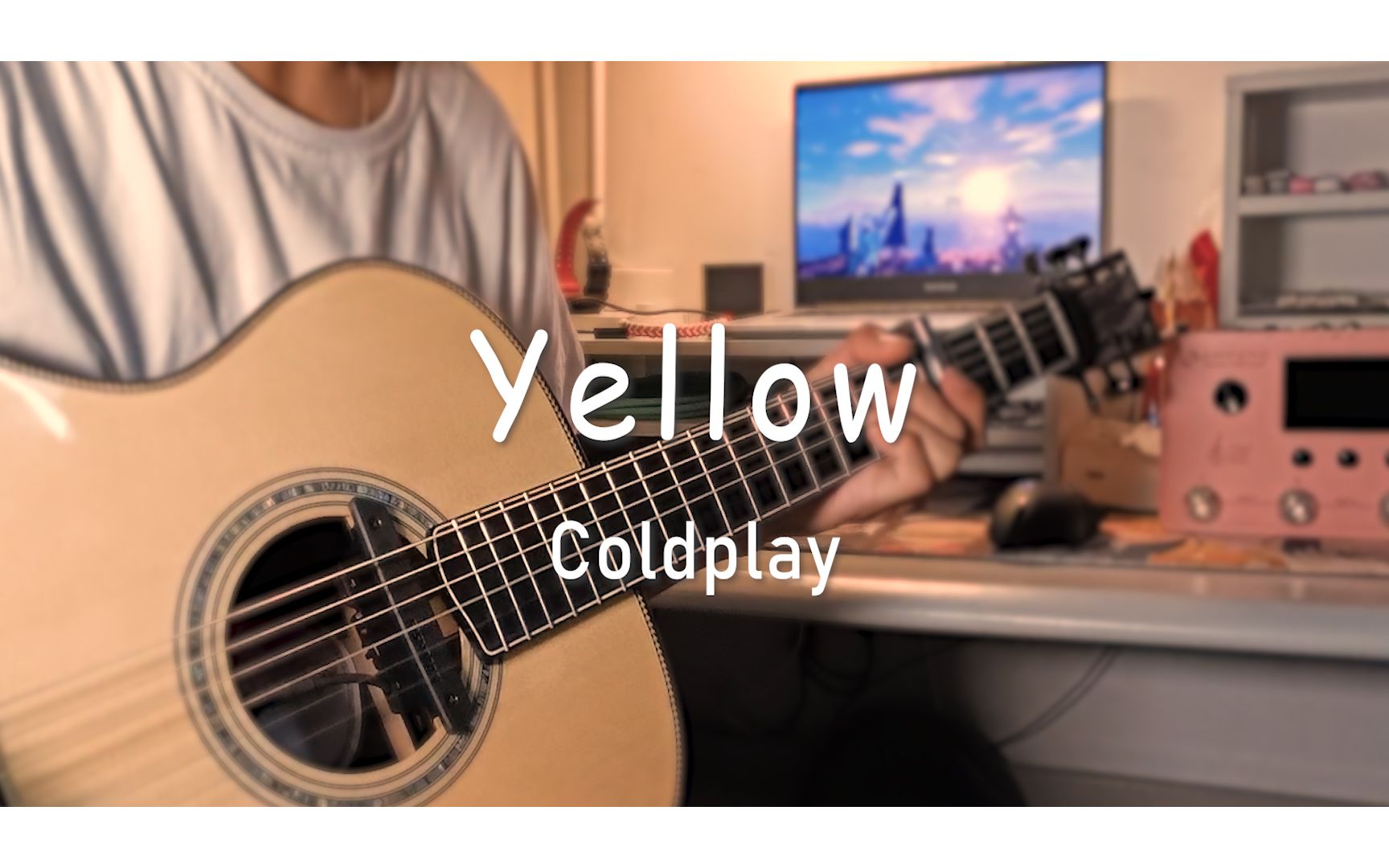 [图]Coldplay 「Yellow」指弹吉他 Cover - 送给心爱的那个人 - 弦墨吉他