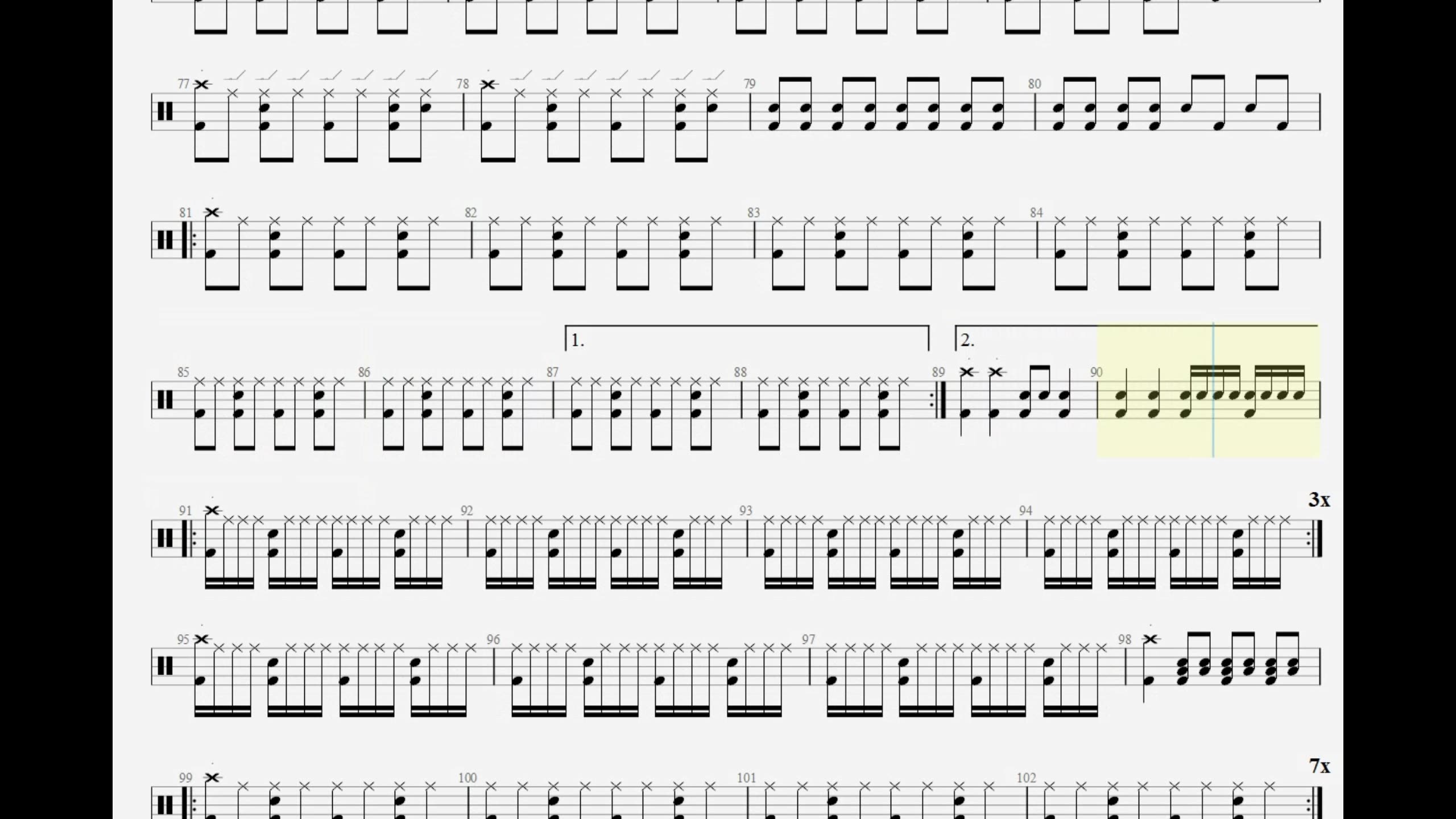 免费鼓谱分享《新宝岛》动态鼓谱
