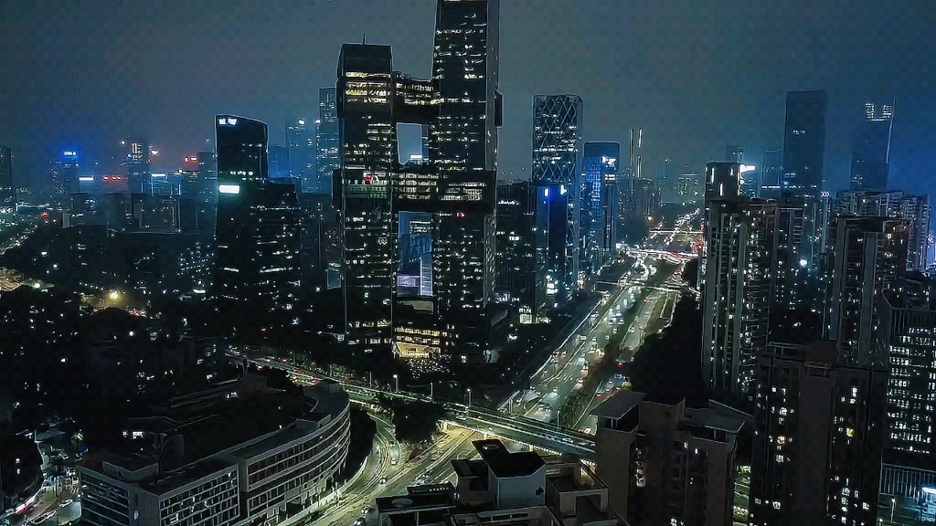 深圳城市夜景航拍,中国互联网巨头腾讯滨海大厦,市值3万多亿哔哩哔哩bilibili