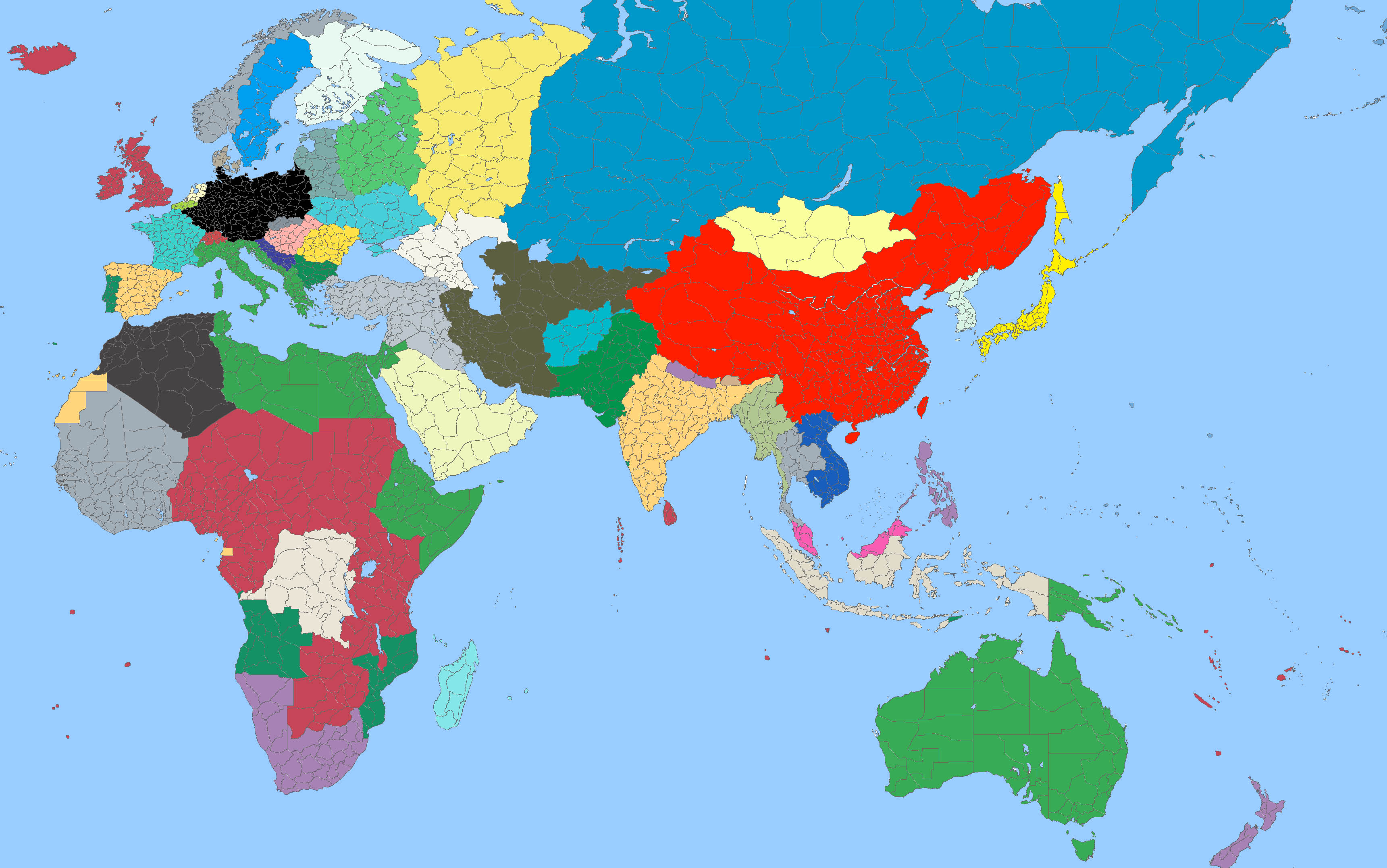 [图]【元首】假设德国赢得了二战胜利，欧洲战争变化情况与战后世界格局情况