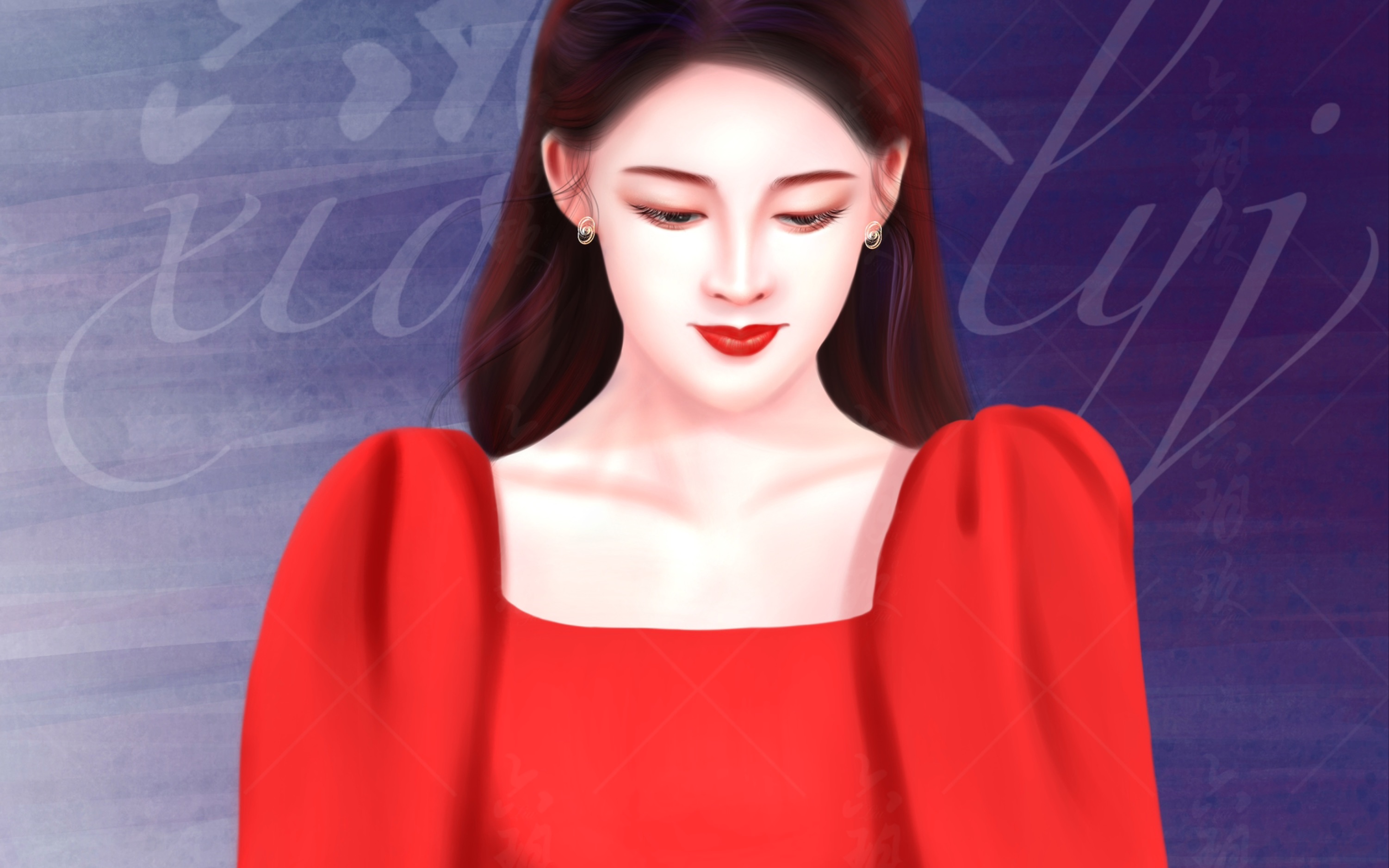 红衣美女在向你走来,最近李沁的新剧造型被吐槽,我还是喜欢美女造型.